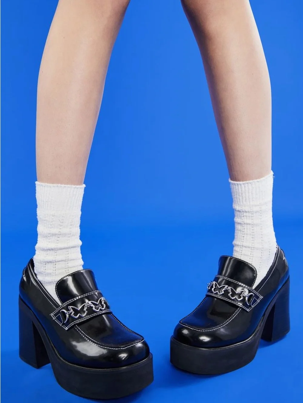 DELIA*S BY DOLLS KILL THERE SHE GOES PLATFORM LOAFERS